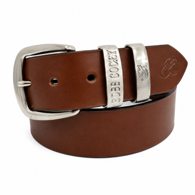 Tan Muster Double Loop Belt