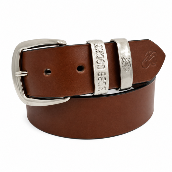 Tan Muster Double Loop Belt