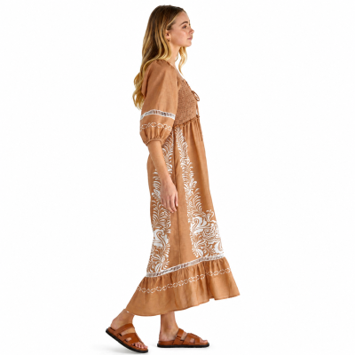 Brandy Chai Print Dress