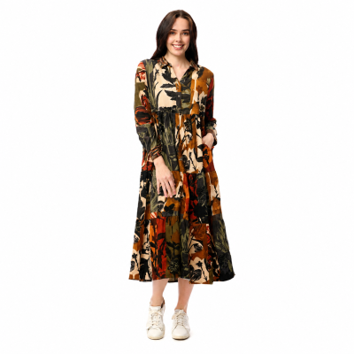 Dagomba Midi Collar Dress