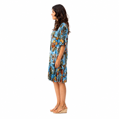 Lima Blue Frill Dress