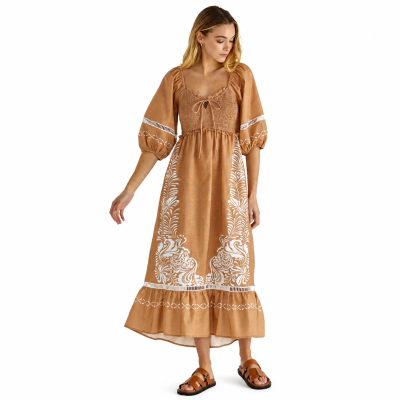 Brandy Chai Print Dress