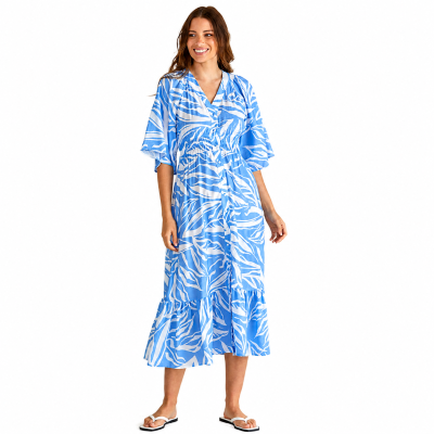 Moxie Blue Abstract Dress