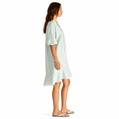 Livvy Green Stripe Dress