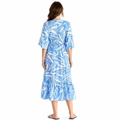Moxie Blue Abstract Dress