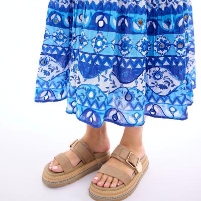 Maalti Print Blue Maxi Dress