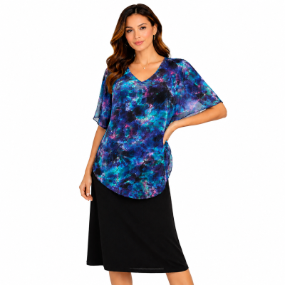Purple Lace Overlay Dress