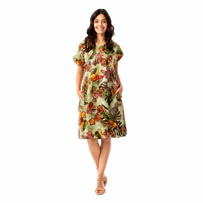 Lima Olive Reversible Dress