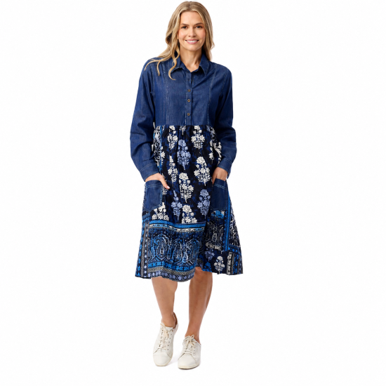 Bhadol Denim Mix Dress