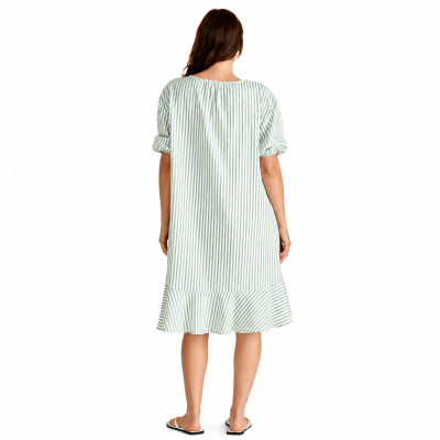 Livvy Green Stripe Dress