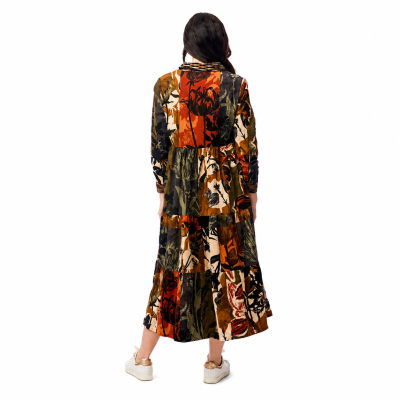 Dagomba Midi Collar Dress
