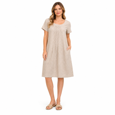 Wheat Linen Dress