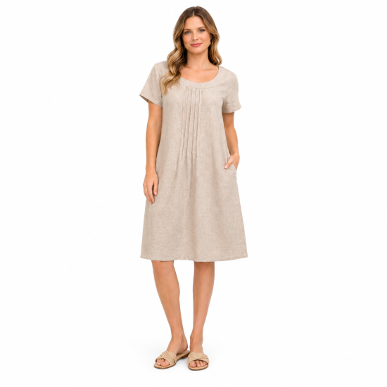 Wheat Linen Dress