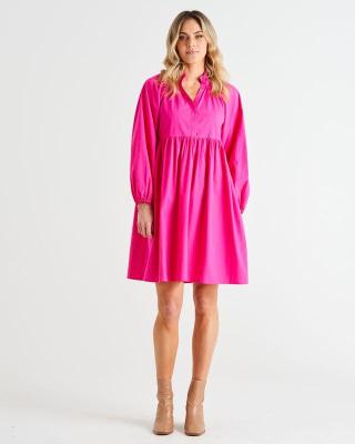 Autumn Pink Cottage Dress