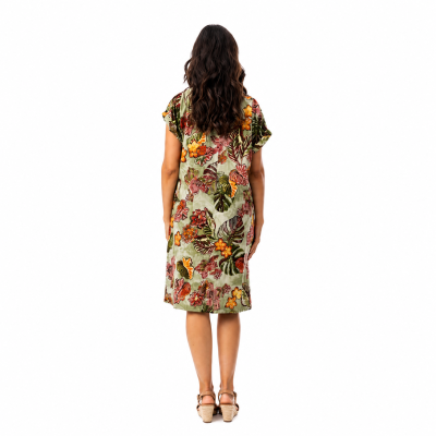 Lima Olive Reversible Dress
