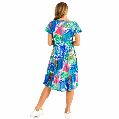 Thalia Coral Reef 1 Tiered Dress