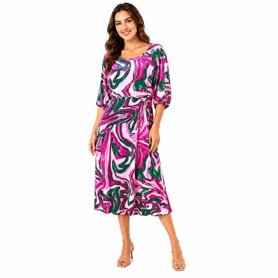Thaila Dot Cross Tiered Dress