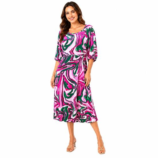 Thaila Dot Cross Tiered Dress