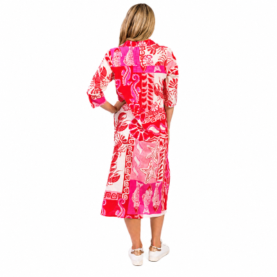 Sofia Mono Sea Red Shirt Dress
