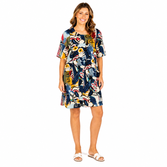 Eva Multi Print Dress