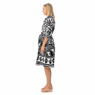 Suriname Black Collar Dress
