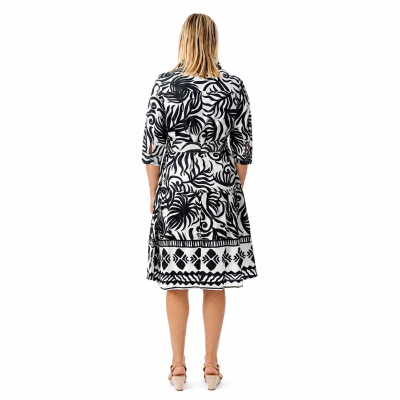 Suriname Black Collar Dress