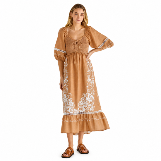 Brandy Chai Print Dress
