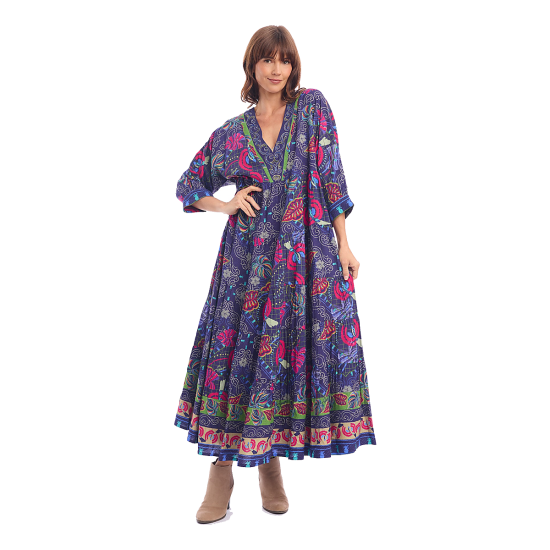 Monterey V Neck Print Maxi Dress