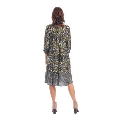 Valetta Collar Print Dress