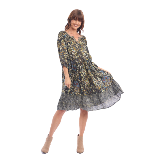 Valetta Collar Print Dress
