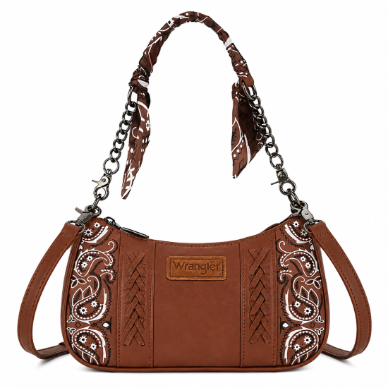 Tan Paisley Shoulder Bag