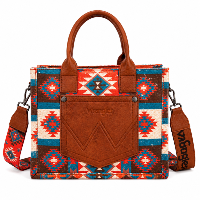 Macy Coral Aztec Crossbody Bag