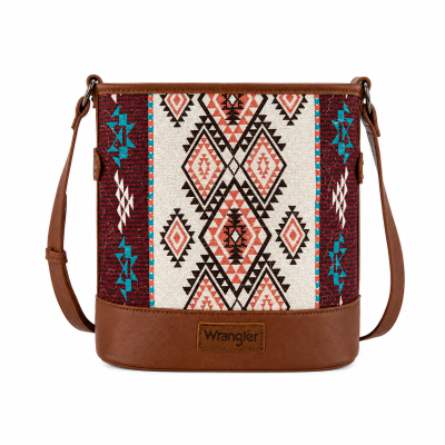 Brown Lia Aztec Crossbody Bag