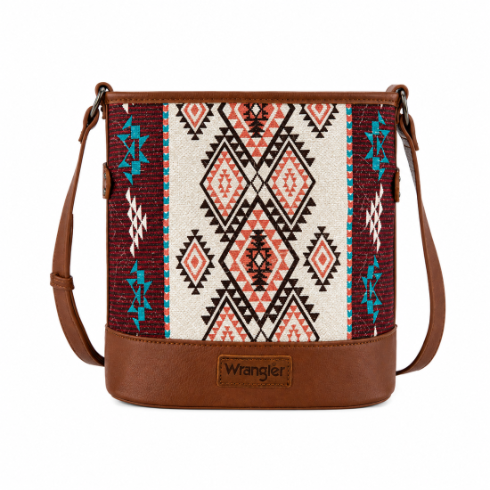 Brown Lia Aztec Crossbody Bag