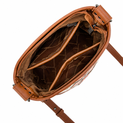 Brown Lia Aztec Crossbody Bag