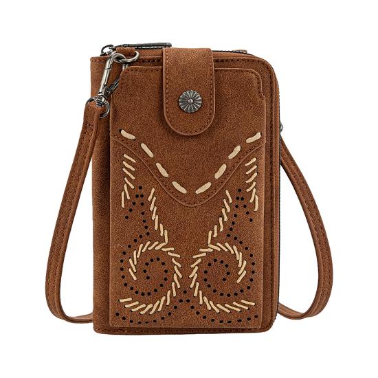Tan Swirl Phone Wallet