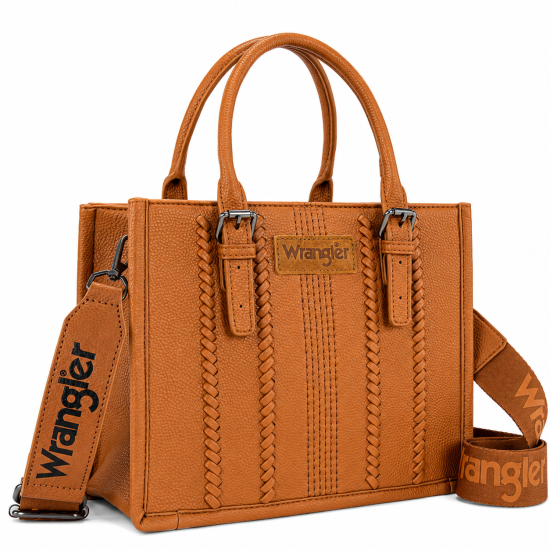 Tan Boston Stitch Crossbody Bag