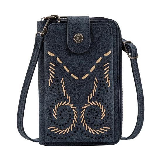 Navy Swirl Phone Wallet