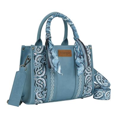 Blue Paisley Crossbody Bag