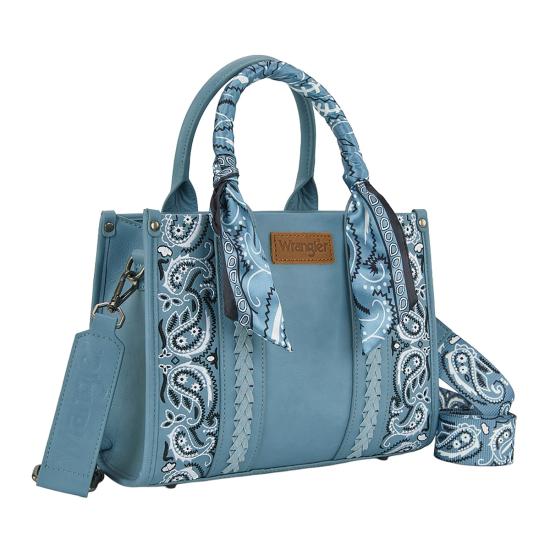 Blue Paisley Crossbody Bag