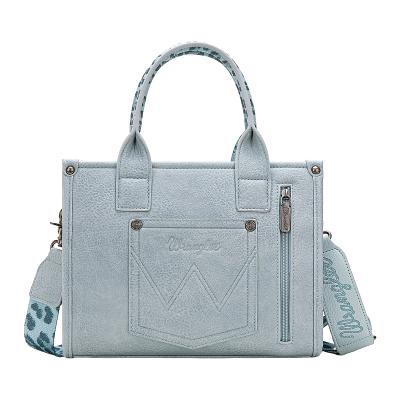 Blue Leopard Print Crossbody Bag