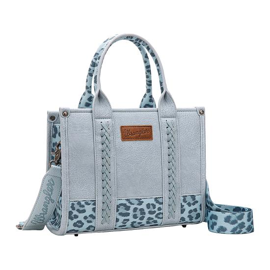 Blue Leopard Print Crossbody Bag