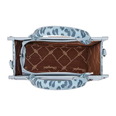 Blue Leopard Print Crossbody Bag