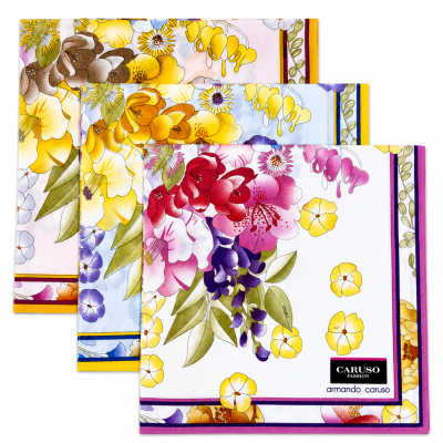 Armando Caruso Floral Pattern Handkerchief