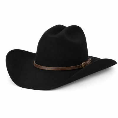 The Saddler Black Wool Felt Hat
