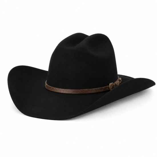 The Saddler Black Wool Felt Hat