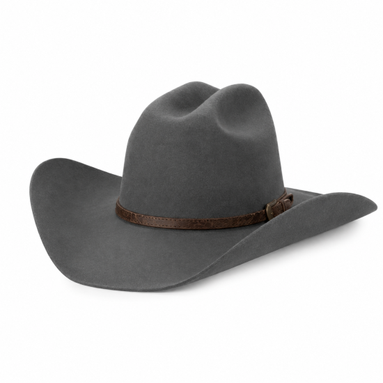 The Saddler Charcoal Wool Felt Hat