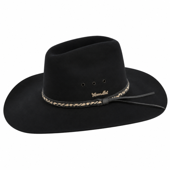 Thomas Cook Black Brumby Pure Fur Felt Hat
