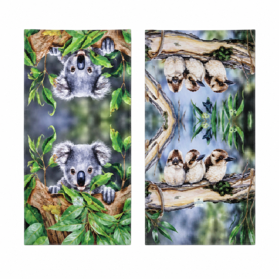 Babies of the Bush Kookaburra/Koala 2pk T/Towel