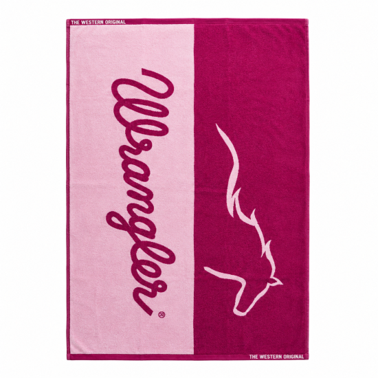 Wrangler Pink Running Horse Beach Towel